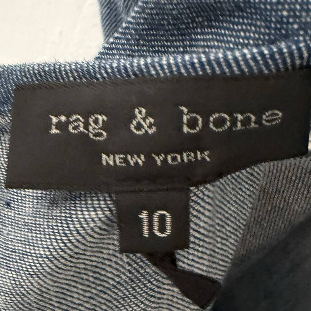Rag & Bone Soft Denim Pinafore Overall Dress A-Line Zipper Back 90s Layering 10 - Picture 8 of 15
